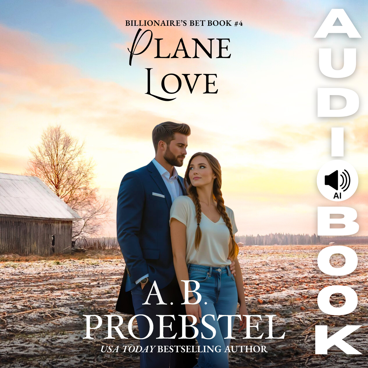 Audiobook cover for 'Plane Love' by A. B. Proebstel