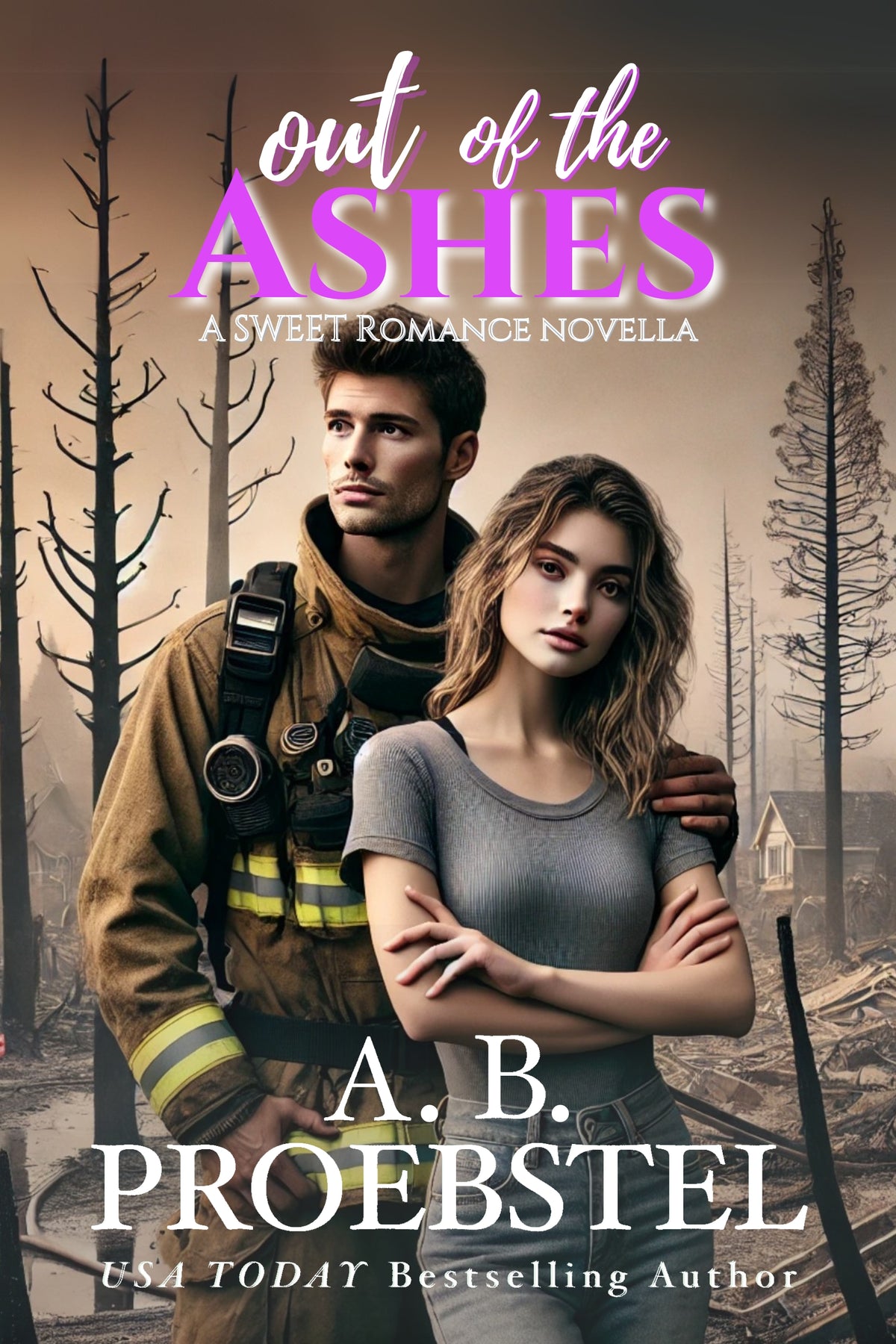 Book cover for 'out of the ASHES' by A. B. Proebstel